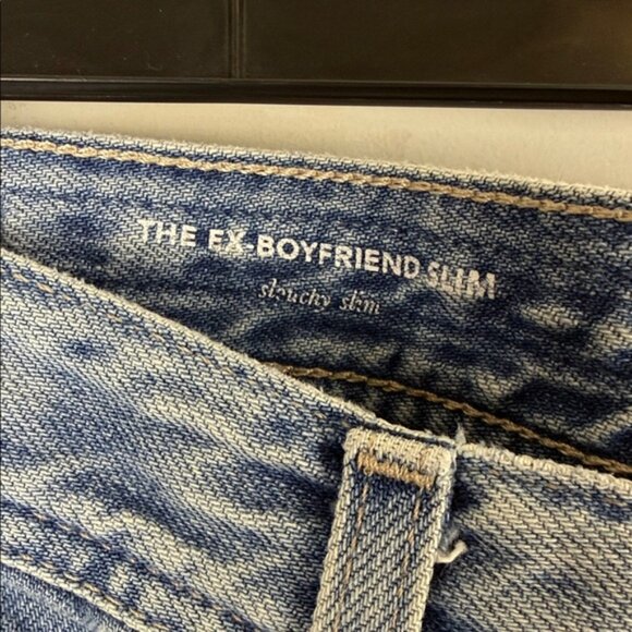 AG Adriano Goldschmied the Ex boyfriend Slim Leg Light Blue Straight Jeans - Picture 3 of 8